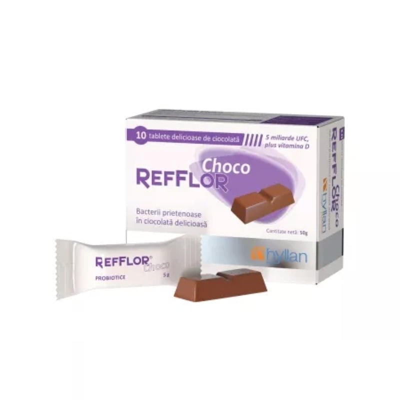 Refflor Choco, 10 tablete, Hyllan Refflor Choco, 10 tablete, Hyllan