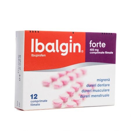 Ibalgin Forte, 400 mg, 12 comprimate filmate, Sanofi Ibalgin Forte, 400 mg, 12 comprimate filmate, Sanofi
