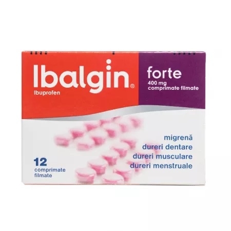 Ibalgin Forte, 400 mg, 12 comprimate filmate, Sanofi Ibalgin Forte, 400 mg, 12 comprimate filmate, Sanofi