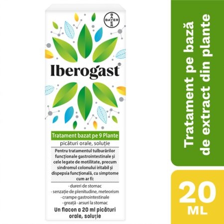 Iberogast picaturi orale, 20 ml, Bayer Iberogast picaturi orale, 20 ml, Bayer
