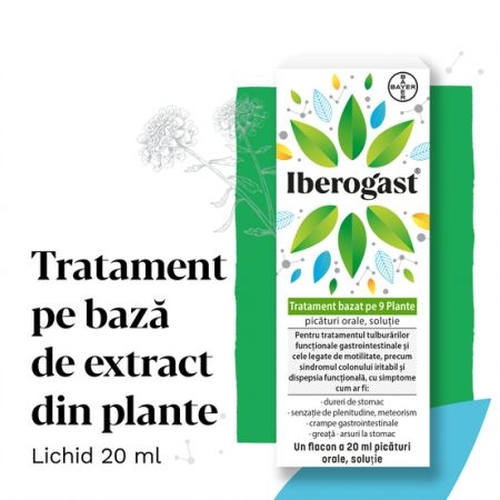 Iberogast picaturi orale, 20 ml, Bayer Iberogast picaturi orale, 20 ml, Bayer