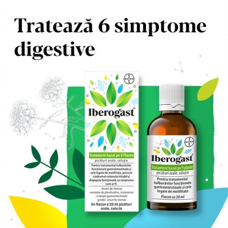 Iberogast picaturi orale, 20 ml, Bayer Iberogast picaturi orale, 20 ml, Bayer
