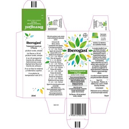 Iberogast picaturi orale, 20 ml, Bayer Iberogast picaturi orale, 20 ml, Bayer