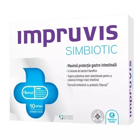 Impruvis Simbiotic, 10 capsule, Pharma Brands Impruvis Simbiotic, 10 capsule, Pharma Brands
