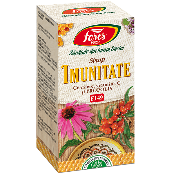 Imunitate sirop cu miere vitamina C si propolis (F149) 100ml, Fares Imunitate sirop cu miere vitamina C si propolis (F149) 100ml, Fares