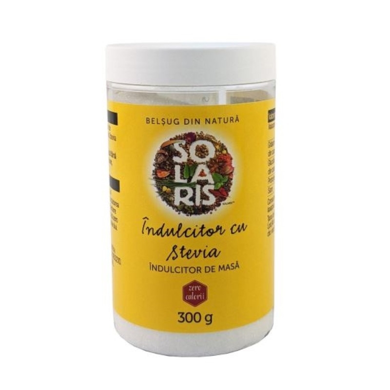 Indulcitor cu stevia, 300 g, Solaris Indulcitor cu stevia, 300 g, Solaris
