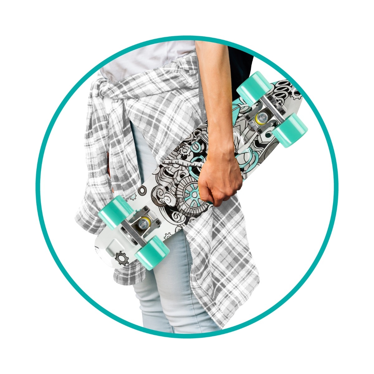 Skateboard copii, Qkids, Galaxy Industrial Skateboard copii, Qkids, Galaxy Industrial