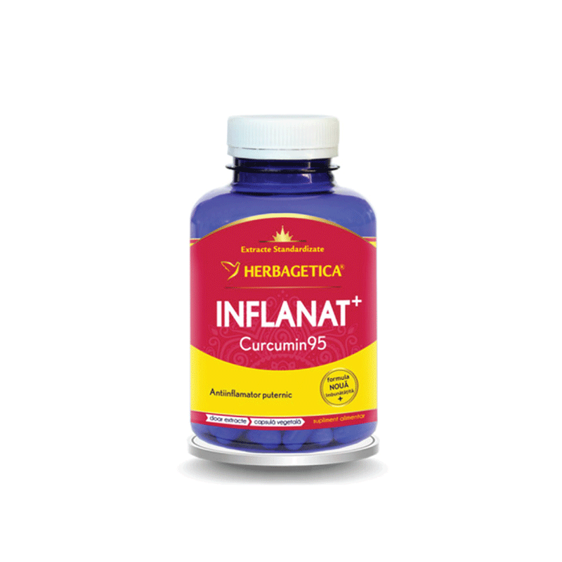Inflanat Curcumin95, 120 capsule, Herbagetica Inflanat Curcumin95, 120 capsule, Herbagetica