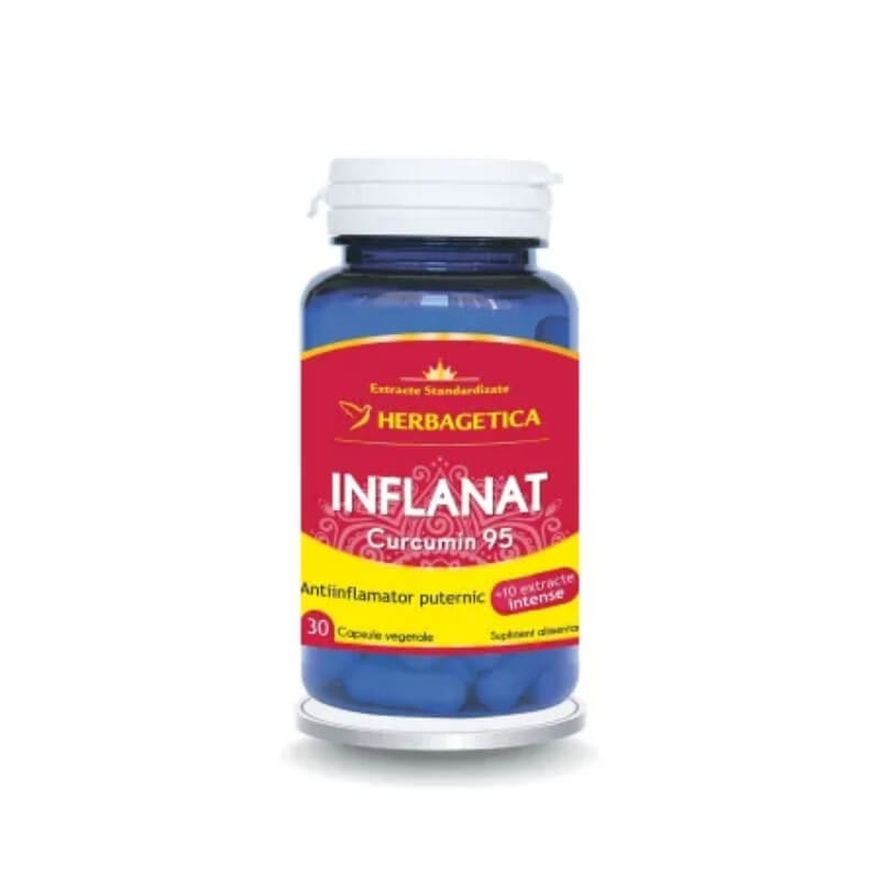 Inflanat Curcumin 95, 30 capsule, Herbagetica Inflanat Curcumin 95, 30 capsule, Herbagetica