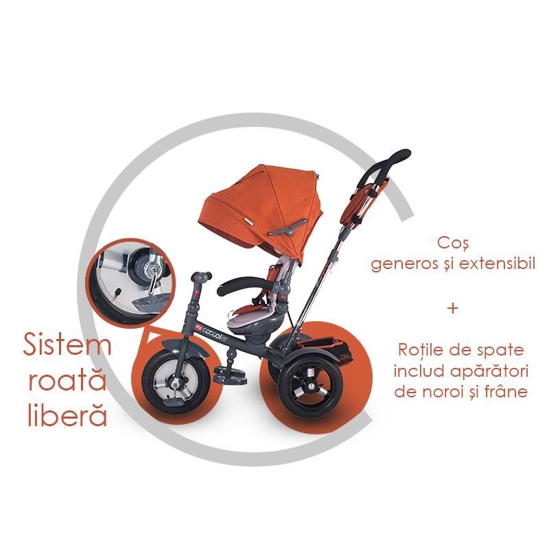 Tricicleta multifunctionala Coccolle Giro Plus Albastru Tricicleta multifunctionala Coccolle Giro Plus Albastru