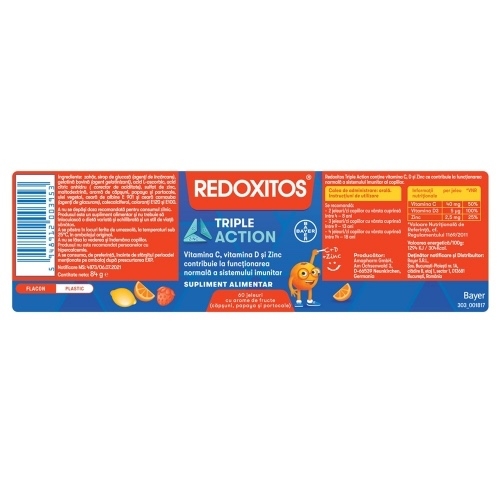 Redoxitos Triple Action, 60 jeleuri, Bayer Redoxitos Triple Action, 60 jeleuri, Bayer