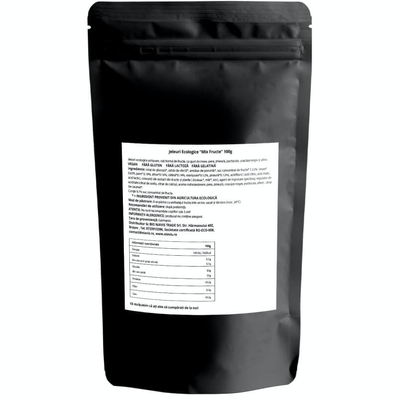 Jeleuri ecologice mix fructe, 100 g, Niavis Jeleuri ecologice mix fructe, 100 g, Niavis