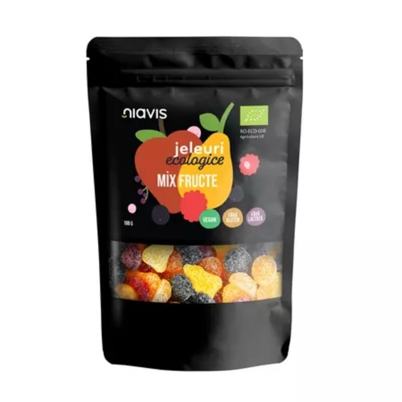 Jeleuri ecologice mix fructe, 100 g, Niavis Jeleuri ecologice mix fructe, 100 g, Niavis