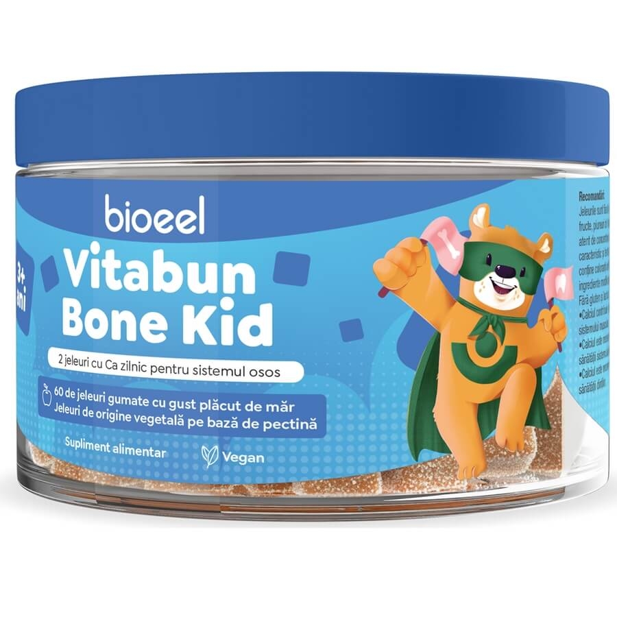 Jeleuri gumate cu calciu Vitabun Bone Kid, 60 jeleuri, Bioeel