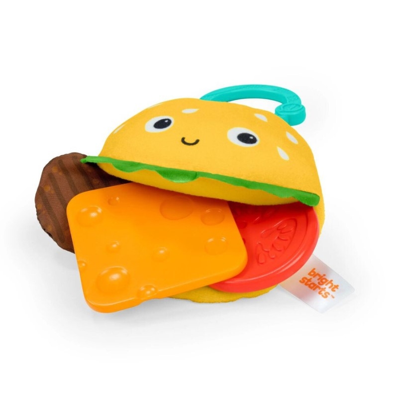 Jucarie dentitie Say Cheeseburger, +3 luni, Bright Starts Jucarie dentitie Say Cheeseburger, +3 luni, Bright Starts