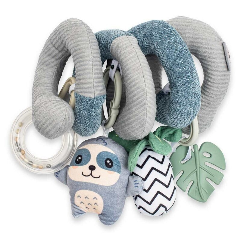 Jucarie interactiva, New Baby, Spirala, Lenes, Pentru atasare la patut sau carucior, Dezvolta abilitatile motorii, Include si jucarie pentru dentitie, Fara BPA, 0 luni+, Multicolor Jucarie interactiva, New Baby, Spirala, Lenes, Pentru atasare la patut sau carucior, Dezvolta abilitatile motorii, Include si jucarie pentru dentitie, Fara BPA, 0 luni+, Multicolor