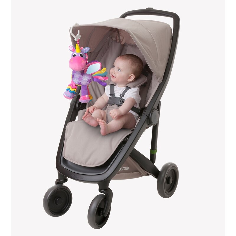 Jucarie pentru carucior, scoica auto si patut, Playgro, Cu jucarie de dentitie, Cu sunete, Activity Friend Stella Unicorn, 39 cm Jucarie pentru carucior, scoica auto si patut, Playgro, Cu jucarie de dentitie, Cu sunete, Activity Friend Stella Unicorn, 39 cm