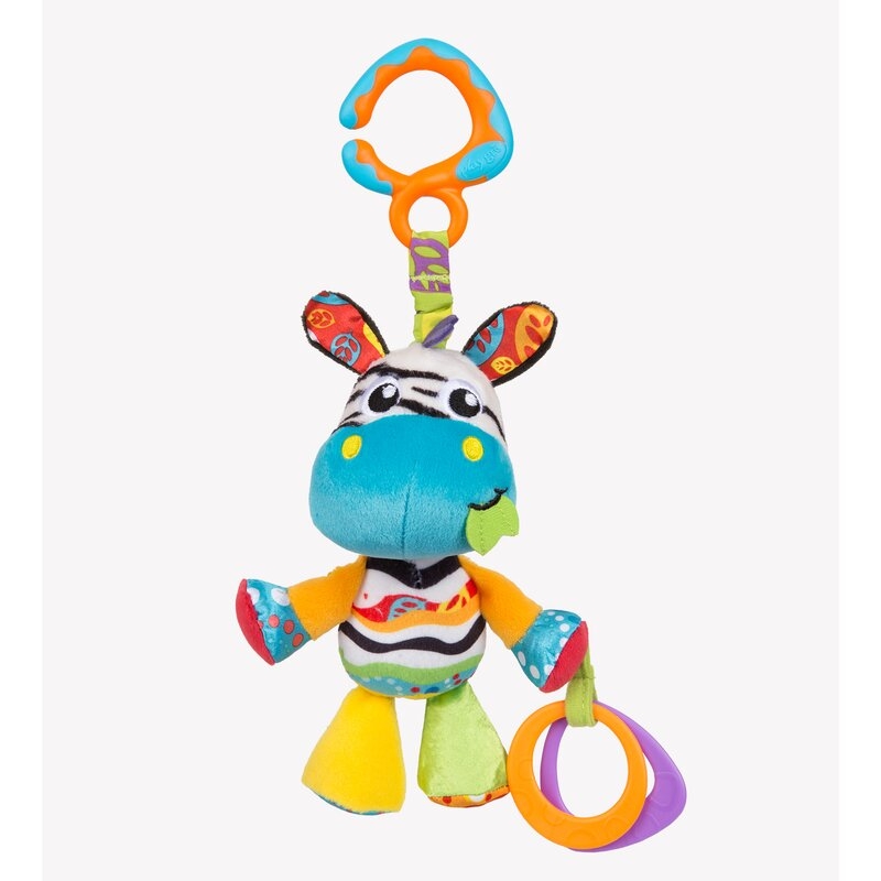 Jucarie pentru carucior, scoica auto si patut, Cu jucarie de dentitie, Zoe Zebra Munchimal, 32 cm, Playgro Jucarie pentru carucior, scoica auto si patut, Cu jucarie de dentitie, Zoe Zebra Munchimal, 32 cm, Playgro