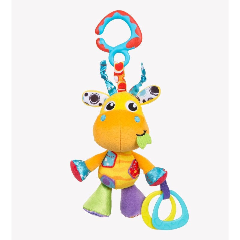 Jucarie pentru carucior, scoica auto si patut, Jerry Giraffe Munchimal, 32 cm, Playgro Jucarie pentru carucior, scoica auto si patut, Jerry Giraffe Munchimal, 32 cm, Playgro