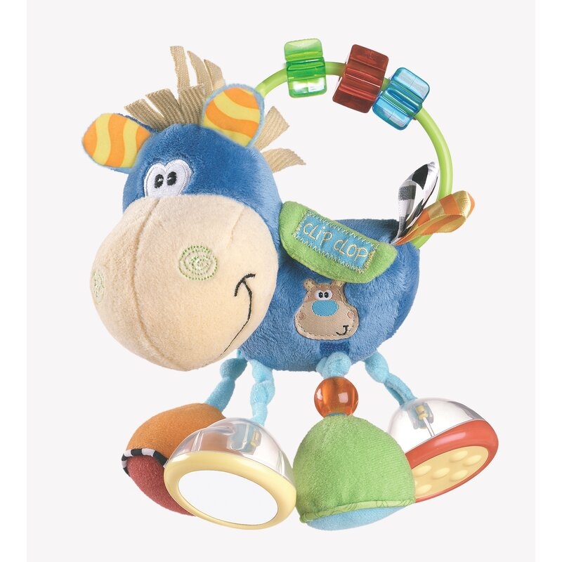 Jucarie zornaitoare si de dentitie, Playgro, Cu activitati, Cu jucarii de dentitie, Cu margele, Cu diferite texturi, Clip Clop Activity Rattle, 11 cm Jucarie zornaitoare si de dentitie, Playgro, Cu activitati, Cu jucarii de dentitie, Cu margele, Cu diferite texturi, Clip Clop Activity Rattle, 11 cm