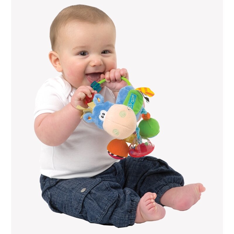 Jucarie zornaitoare si de dentitie, Playgro, Cu activitati, Cu jucarii de dentitie, Cu margele, Cu diferite texturi, Clip Clop Activity Rattle, 11 cm Jucarie zornaitoare si de dentitie, Playgro, Cu activitati, Cu jucarii de dentitie, Cu margele, Cu diferite texturi, Clip Clop Activity Rattle, 11 cm