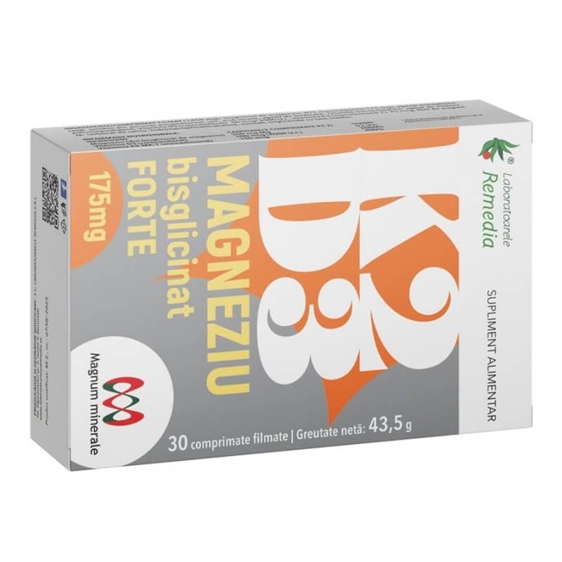 K2+D3+Magneziu bisglicinat Forte 175 mg, 30 comprimate, Remedia K2+D3+Magneziu bisglicinat Forte 175 mg, 30 comprimate, Remedia
