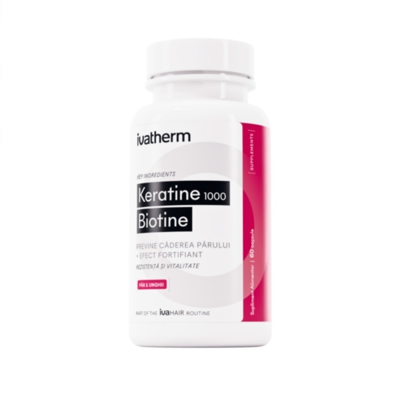 Keratine 1000 Biotine ivaHAIR, 60 capsule, Ivatherm Keratine 1000 Biotine ivaHAIR, 60 capsule, Ivatherm