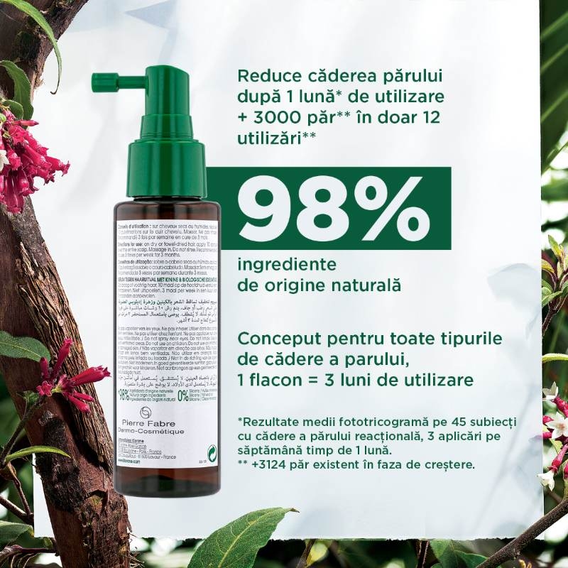 Serum chinina si floare de colt Bio, 100ml, Klorane Serum chinina si floare de colt Bio, 100ml, Klorane