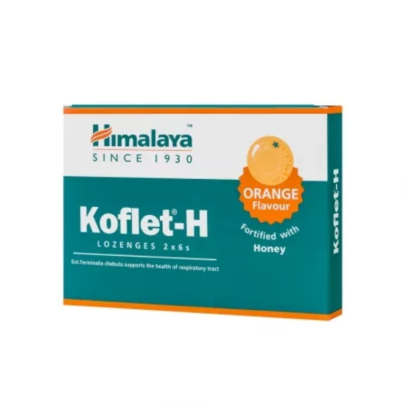 Koflet-H cu aroma de portocale, 12 pastile, Himalaya Koflet-H cu aroma de portocale, 12 pastile, Himalaya