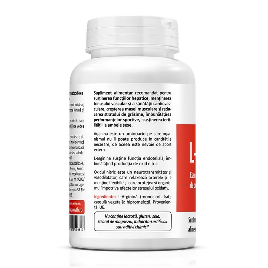 L-Arginine 800 mg, 60 capsule, Zenyth L-Arginine 800 mg, 60 capsule, Zenyth