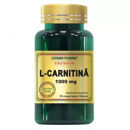 L-carnitina 1000 mg, 30 comprimate, Cosmo Pharm L-carnitina 1000 mg, 30 comprimate, Cosmo Pharm