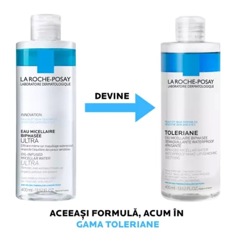 Apa micelara Ultra bifazica, 400ml, La Roche-Posay Apa micelara Ultra bifazica, 400ml, La Roche-Posay