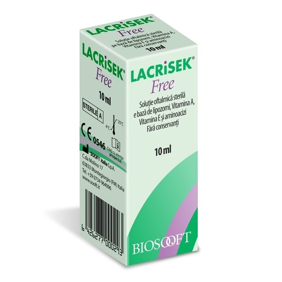 Lacrisek Free solutie oftalmica 10ml Lacrisek Free solutie oftalmica 10ml