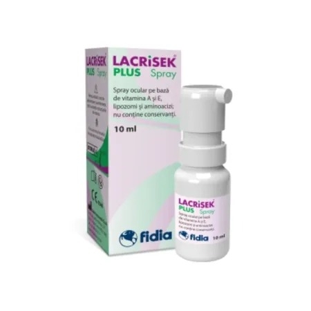 Spray ocular Lacrisek Plus, 10 ml, Fidia Farmaceutici Spray ocular Lacrisek Plus, 10 ml, Fidia Farmaceutici
