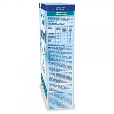 Lapte praf Aptamil AR (antireflux / antiregurgitare), de la nastere (0-6 luni), 300 g, Nutricia Lapte praf Aptamil AR (antireflux / antiregurgitare), de la nastere (0-6 luni), 300 g, Nutricia