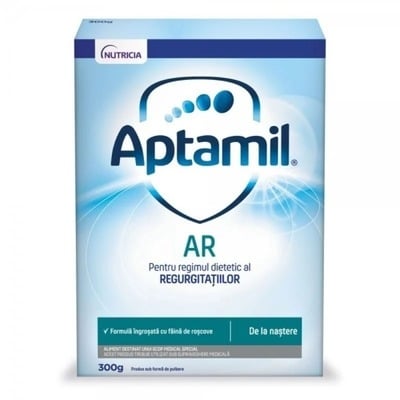 Lapte praf Aptamil AR (antireflux / antiregurgitare), de la nastere (0-6 luni), 300 g, Nutricia Lapte praf Aptamil AR (antireflux / antiregurgitare), de la nastere (0-6 luni), 300 g, Nutricia