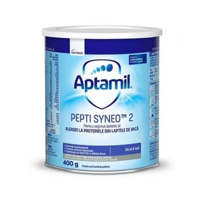 Lapte praf Aptamil Pepti Syneo 2, 6-12 luni, 400g, Nutricia Lapte praf Aptamil Pepti Syneo 2, 6-12 luni, 400g, Nutricia