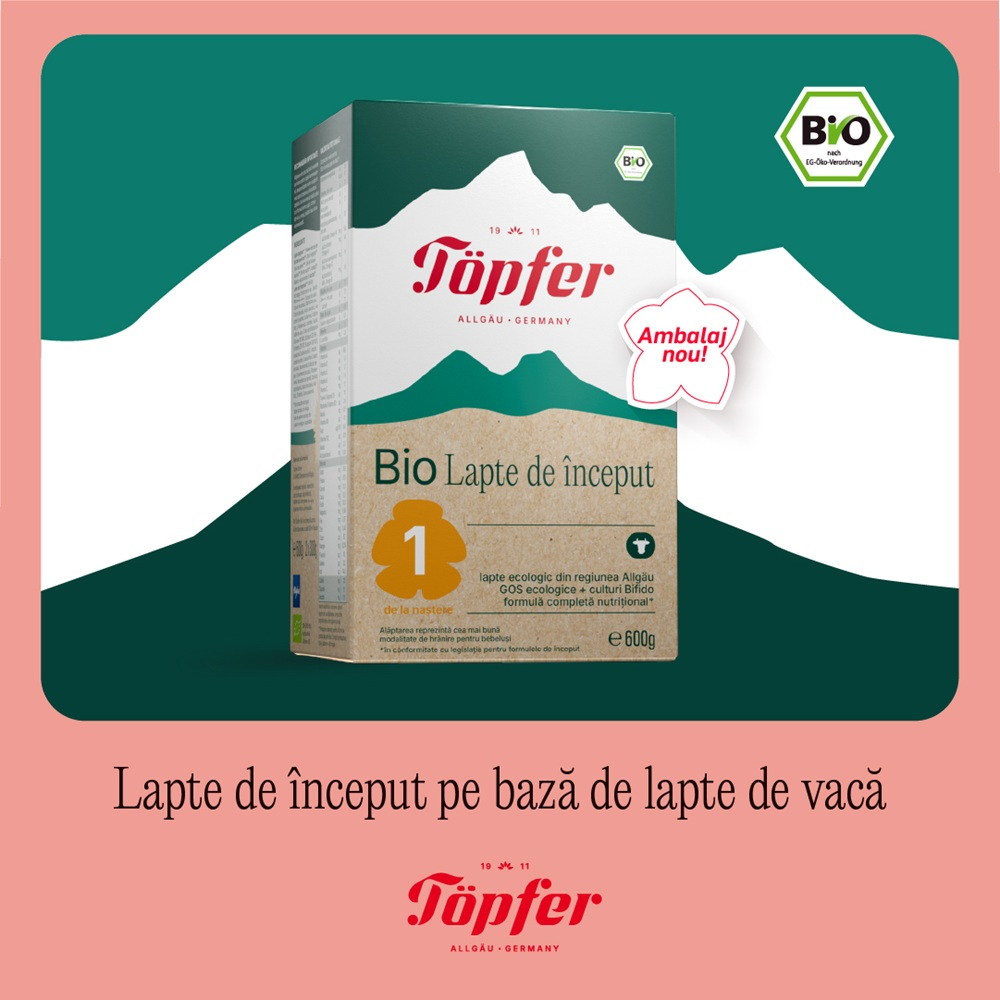 Lactana Bio 1 formula pentru alimentatia artificiala, 600g, Topfer Lactana Bio 1 formula pentru alimentatia artificiala, 600g, Topfer