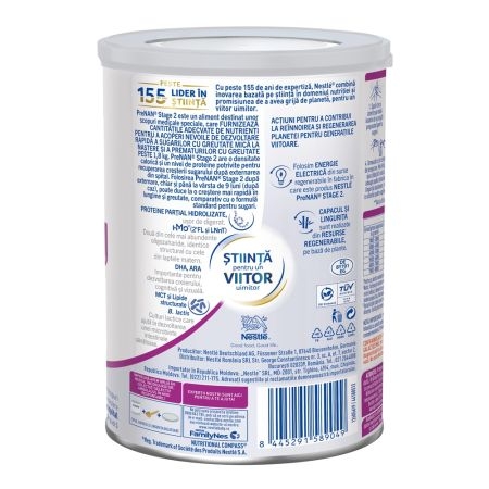 Lapte praf de la nastere PreNAN Stage 2, 400 g, Nestle Lapte praf de la nastere PreNAN Stage 2, 400 g, Nestle