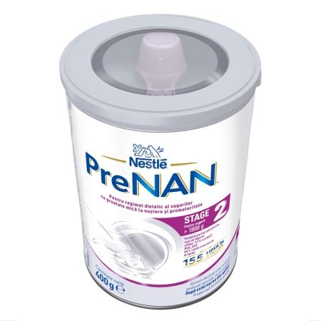 Lapte praf de la nastere PreNAN Stage 2, 400 g, Nestle Lapte praf de la nastere PreNAN Stage 2, 400 g, Nestle