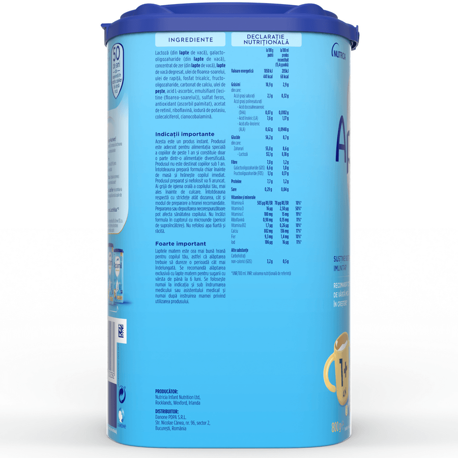 Lapte praf Aptamil Junior 1 plus Nutri-Biotik, 1-2 ani, 800g, Nutricia Lapte praf Aptamil Junior 1 plus Nutri-Biotik, 1-2 ani, 800g, Nutricia
