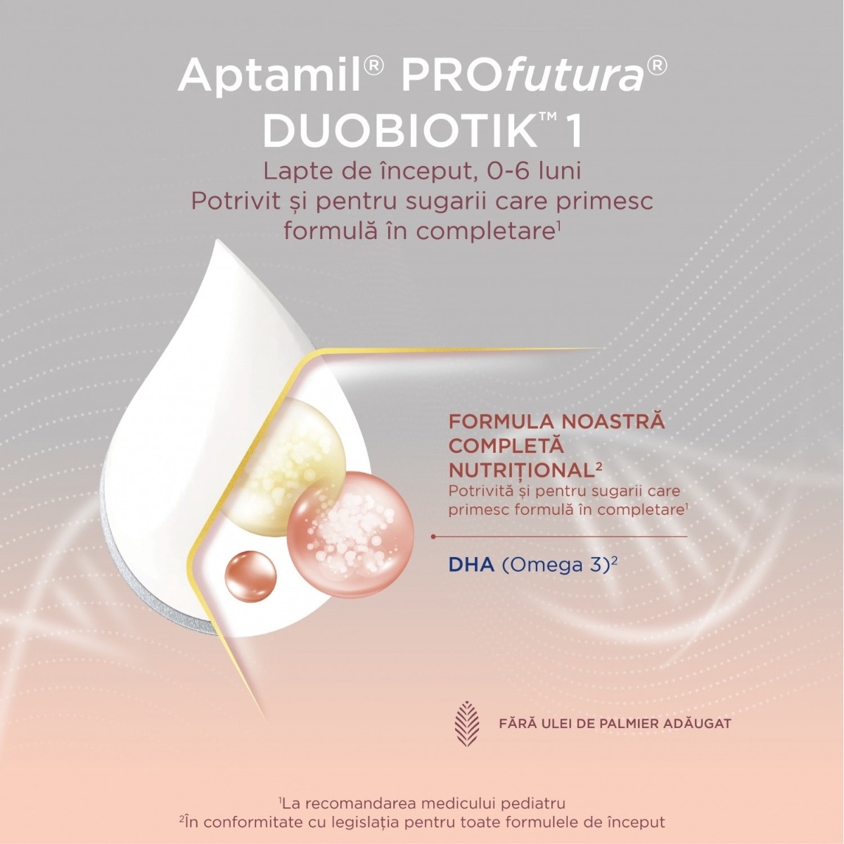Lapte praf ProFutura 1 DuoBiotik, 0 - 6 luni, 800 g, Aptamil Lapte praf ProFutura 1 DuoBiotik, 0 - 6 luni, 800 g, Aptamil