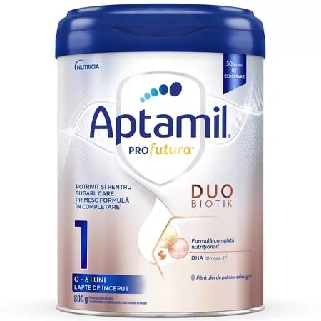 Lapte praf ProFutura 1 DuoBiotik, 0 - 6 luni, 800 g, Aptamil Lapte praf ProFutura 1 DuoBiotik, 0 - 6 luni, 800 g, Aptamil