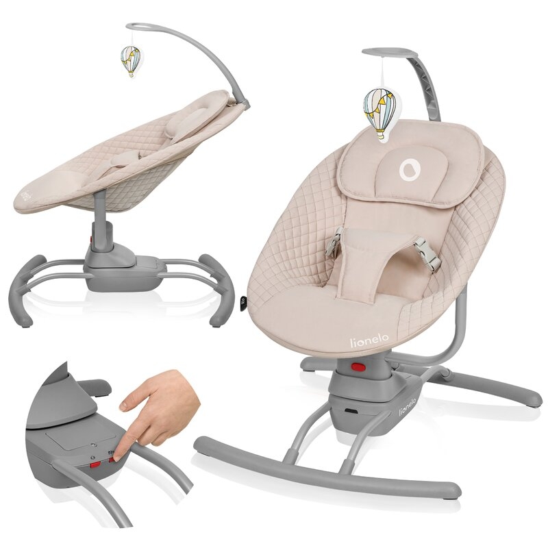Leagan, Lionelo, Rio, Electric, Cu 3 viteze de leganare, Cu 8 melodii, Cu telecomanda, Cu husa detasabila, Cu perna detasabila, Centura in 3 puncte, Pana la 9 kg, Bej Leagan, Lionelo, Rio, Electric, Cu 3 viteze de leganare, Cu 8 melodii, Cu telecomanda, Cu husa detasabila, Cu perna detasabila, Centura in 3 puncte, Pana la 9 kg, Bej