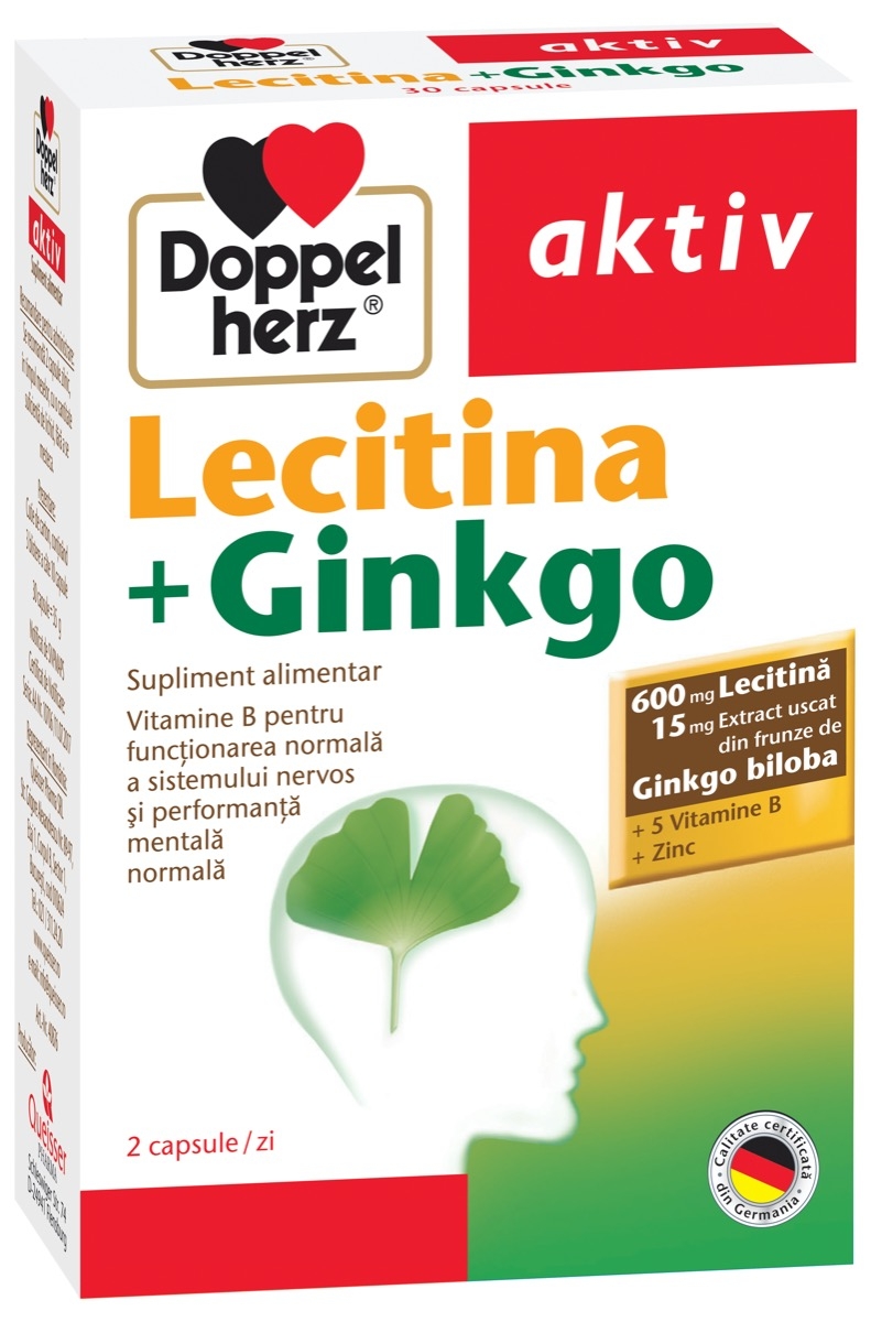 Aktiv Lecitina + Gingko, 30caps, Doppelherz