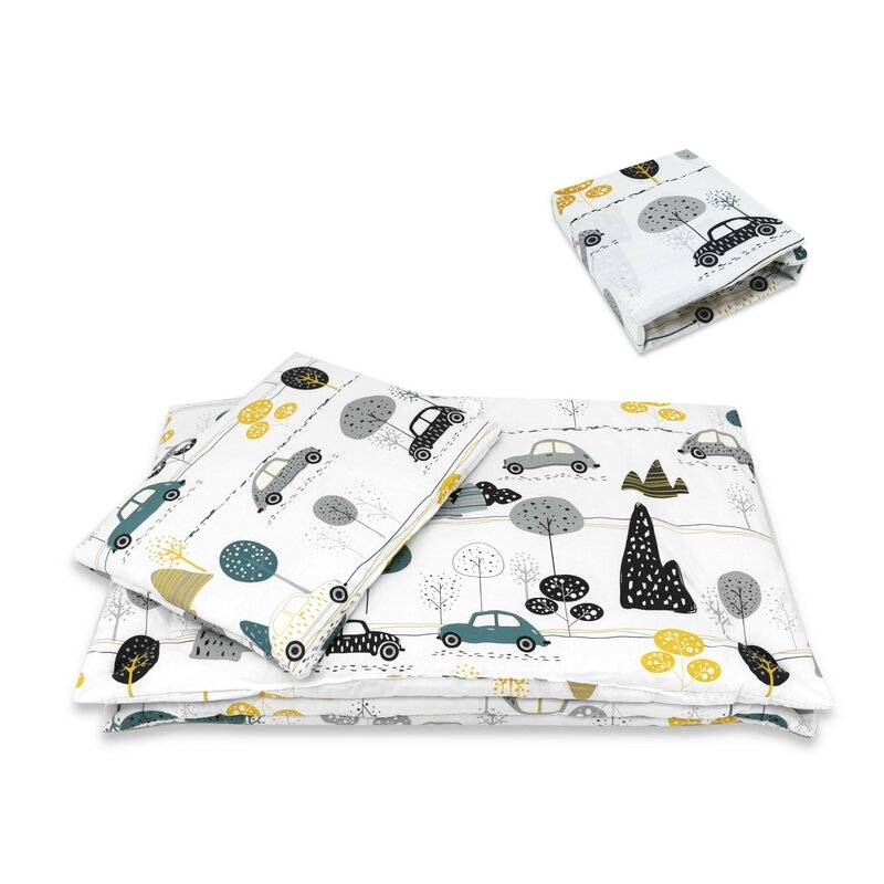 Lenjerie patut cu 5 piese, MimiNu, Cu cearceaf 120x60 cm, Pilota, Pernuta, 2 aparatori, Din bumbac certificat Oeko Tex Standard 100, Childrens Journey Grey Lenjerie patut cu 5 piese, MimiNu, Cu cearceaf 120x60 cm, Pilota, Pernuta, 2 aparatori, Din bumbac certificat Oeko Tex Standard 100, Childrens Journey Grey