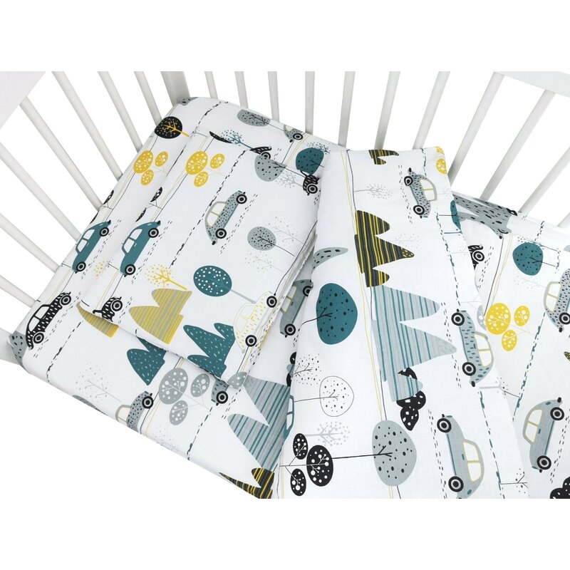 Lenjerie patut cu 5 piese, MimiNu, Cu cearceaf 120x60 cm, Pilota, Pernuta, 2 aparatori, Din bumbac certificat Oeko Tex Standard 100, Childrens Journey Grey Lenjerie patut cu 5 piese, MimiNu, Cu cearceaf 120x60 cm, Pilota, Pernuta, 2 aparatori, Din bumbac certificat Oeko Tex Standard 100, Childrens Journey Grey