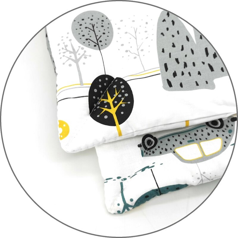 Lenjerie patut cu 5 piese, MimiNu, Cu cearceaf 120x60 cm, Pilota, Pernuta, 2 aparatori, Din bumbac certificat Oeko Tex Standard 100, Childrens Journey Grey Lenjerie patut cu 5 piese, MimiNu, Cu cearceaf 120x60 cm, Pilota, Pernuta, 2 aparatori, Din bumbac certificat Oeko Tex Standard 100, Childrens Journey Grey