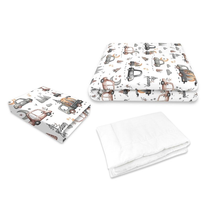 Lenjerie patut cu 3 piese, MimiNu, Cu cearceaf 120x60 cm, Din bumbac certificat Oeko Tex Standard 100, Cu pilota si husa pilota, 135x100 cm, Design, Cars Grey Lenjerie patut cu 3 piese, MimiNu, Cu cearceaf 120x60 cm, Din bumbac certificat Oeko Tex Standard 100, Cu pilota si husa pilota, 135x100 cm, Design, Cars Grey