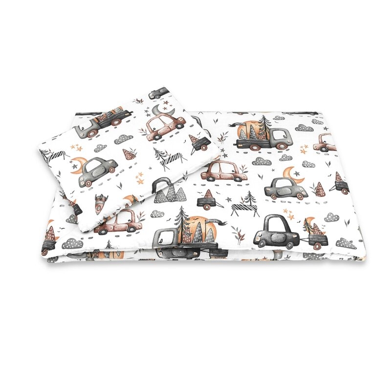Lenjerie patut cu 3 piese, MimiNu, Cu cearceaf 120x60 cm, Pilota, Pernuta, Din bumbac certificat Oeko Tex Standard 100, Design, Cars Grey Lenjerie patut cu 3 piese, MimiNu, Cu cearceaf 120x60 cm, Pilota, Pernuta, Din bumbac certificat Oeko Tex Standard 100, Design, Cars Grey